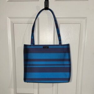 Kate Spade Raw Silk Vintage Striped Tote
